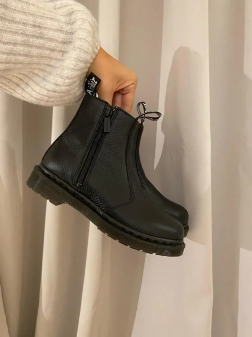 Dame Dr. Martens Støvler>2976 W/Zips Milled Nappa