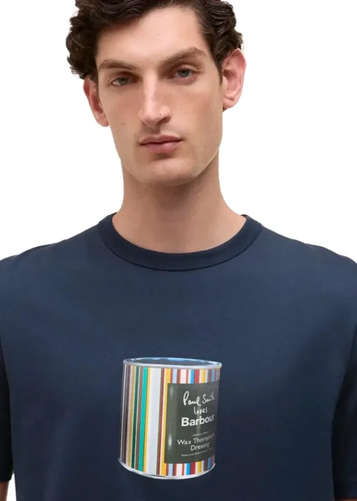 Barbour T-Shirts>X Paul Smith Wax Can T-Shirt