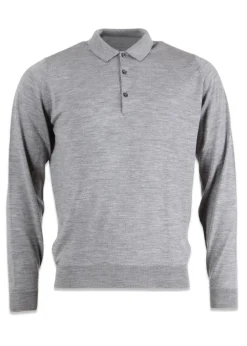 John Smedley Strik>Belper Knitted Polo LS