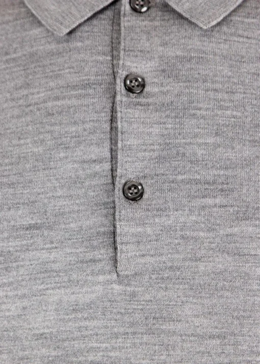 John Smedley Strik>Belper Knitted Polo LS