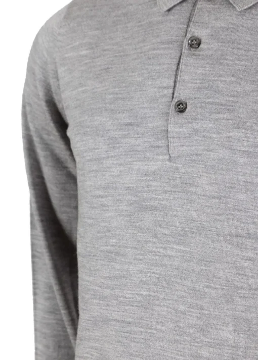 John Smedley Strik>Belper Knitted Polo LS