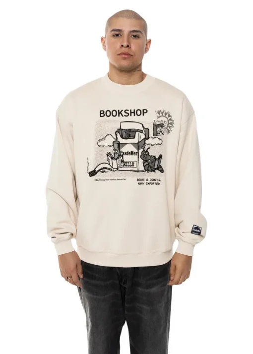 Pas de Mer Sweatshirts>BOOK SHOP CREWNECK
