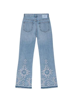 Dame Ganni Jeans></noscript>Broderie Anglaise Denim Betzy Cropped