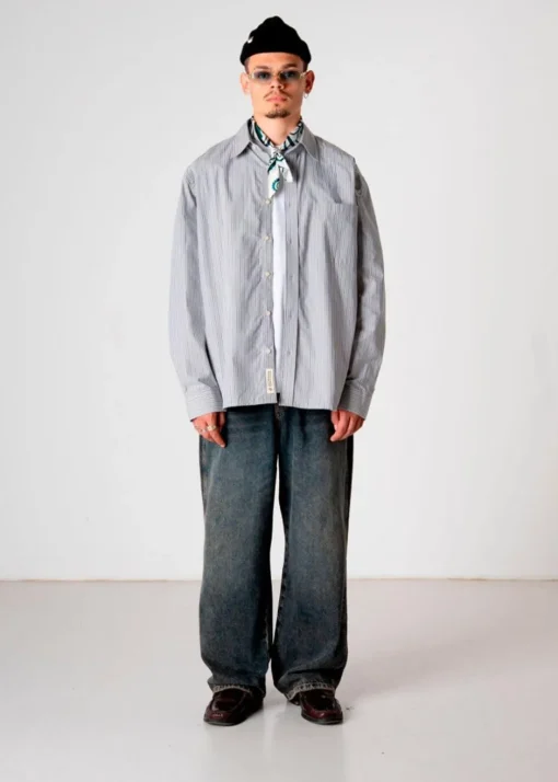 Woodbird Skjorter>Buzo Striped Shirt