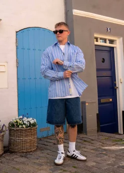 Woodbird Skjorter>Buzo Striped Shirt