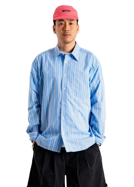 Woodbird Skjorter>Buzo Striped Shirt