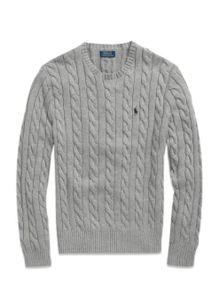 Ralph Lauren Strik>Cable Knit Cotton Sweat