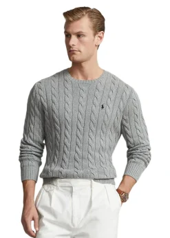 Ralph Lauren Strik>Cable Knit Cotton Sweat