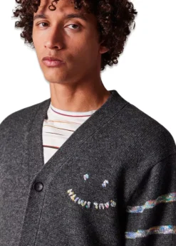 Paul Smith - PS Strik></noscript>Cardigan Button Thru PS Happy