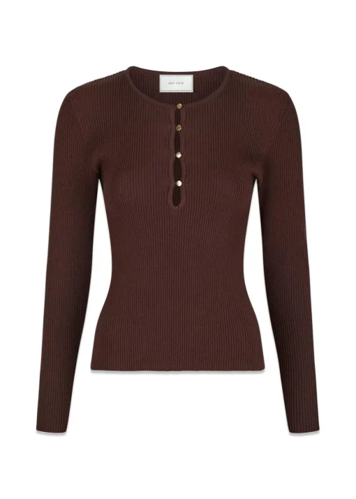 Dame Neo Noir Strik>Carlton Knit Blouse