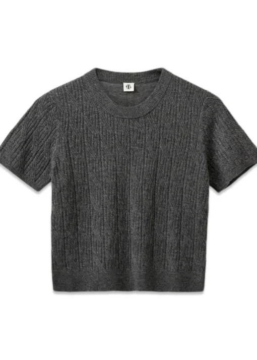 Dame The Garment Strik>Como Tee mini Rib