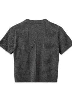 Dame The Garment Strik>Como Tee mini Rib