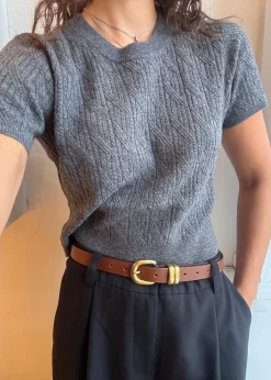 Dame The Garment Strik></noscript>Como Tee mini Rib