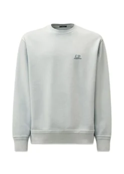 C.P. Company Sweatshirts>Crew Neck Cotton Diagonal Fleece