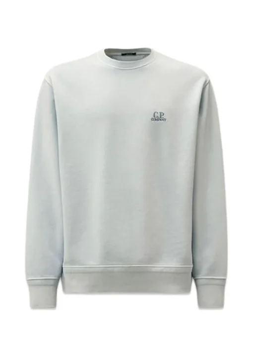 C.P. Company Sweatshirts>Crew Neck Cotton Diagonal Fleece