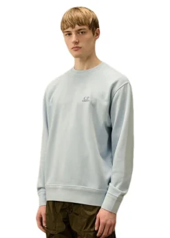 C.P. Company Sweatshirts>Crew Neck Cotton Diagonal Fleece