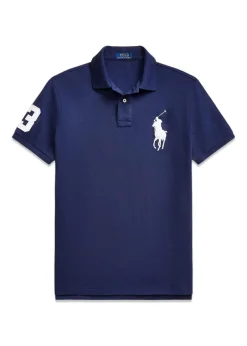 Ralph Lauren T-Shirts>Custom Slim Fit Big Pony Mesh Polo Shirt