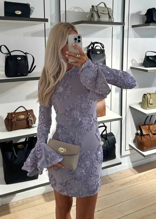 Dame Rotate Kjoler>3D MESH MINI DRESS