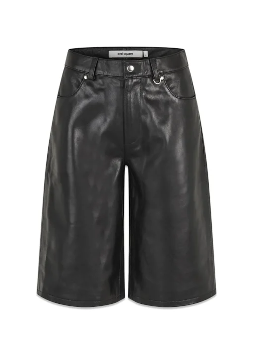 Dame Oval Square Shorts>Deep Leather Shorts