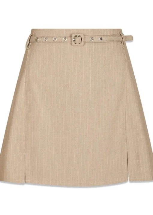 Dame Neo Noir Nederdele>Donte Melange Pinstripe Skirt
