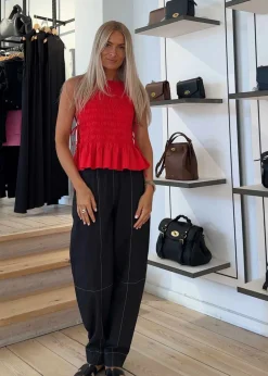 Dame Ganni Bukser></noscript>Elasticated Curve Pants