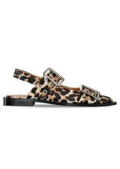 Dame Ganni Ballerina Sko>Feminine Buckle Ballerina Satin Print
