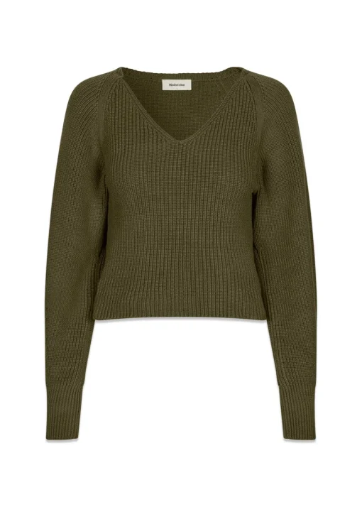 Dame Modström Strik>GalenMD short v-neck
