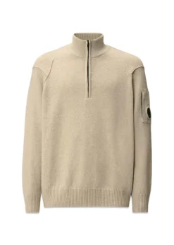 C.P. Company Strik>Half Zip Lambswool GRS