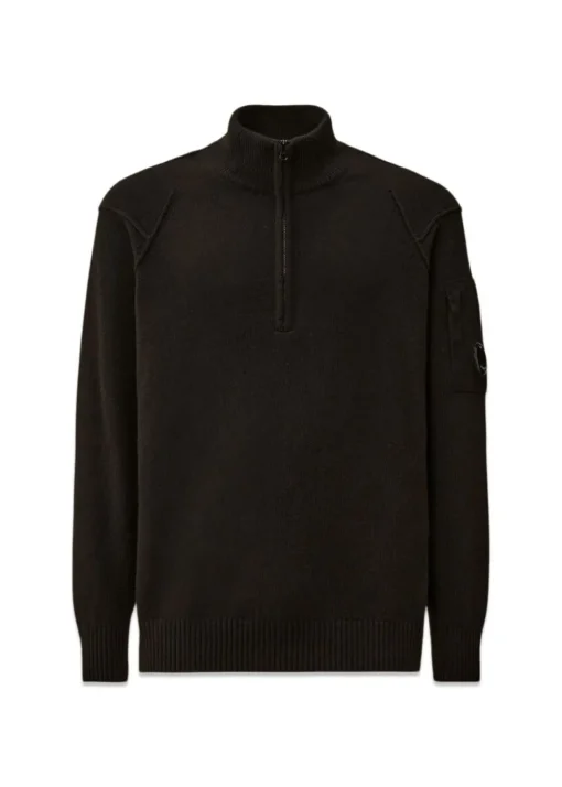 C.P. Company Strik>Half Zip Lambswool GRS