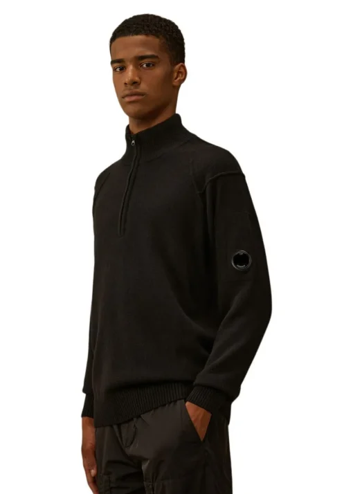 C.P. Company Strik>Half Zip Lambswool GRS