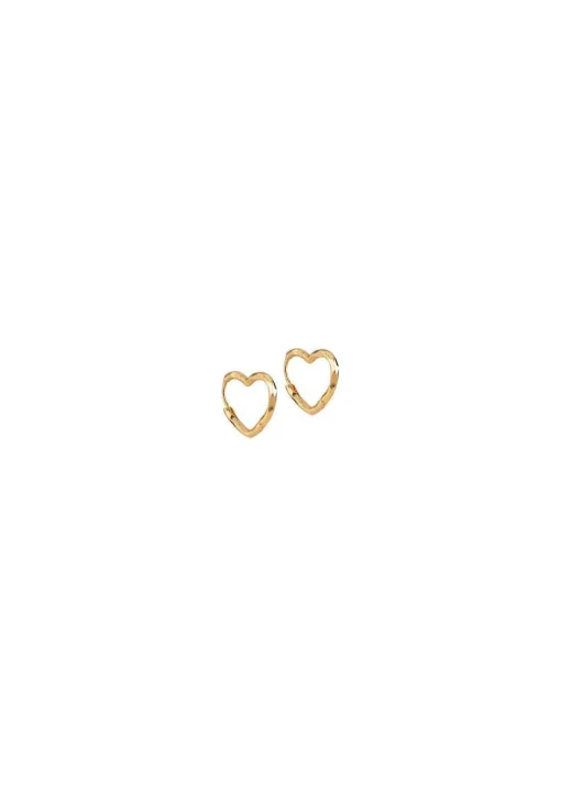 Dame ENAMEL Copenhagen Smykker>Hoops, Organic Heart Small