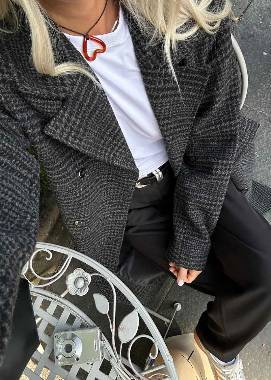 Dame Modström Jakker>JuniperMD check coat