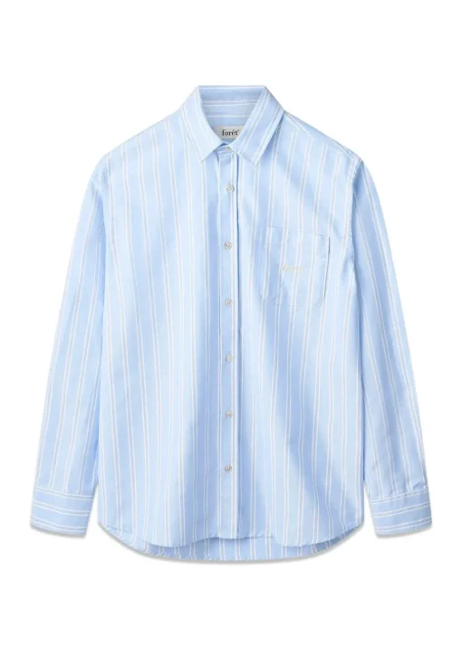 Forét Skjorter>JUNO EMBROIDERED OXFORD SHIRT