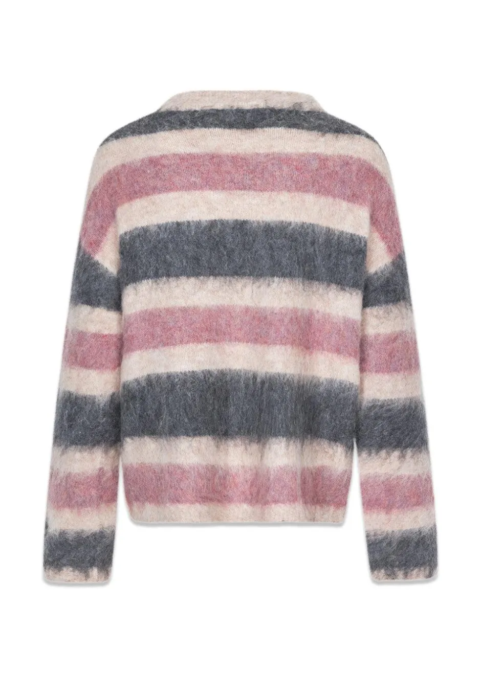 Dame Modström Strik>KaneMD stripe v-neck