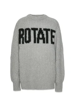Dame Rotate Strik>KNITTED LOGO SWEATER