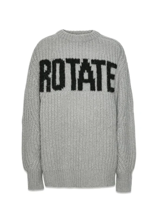 Dame Rotate Strik>KNITTED LOGO SWEATER