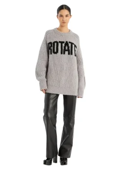 Dame Rotate Strik></noscript>KNITTED LOGO SWEATER