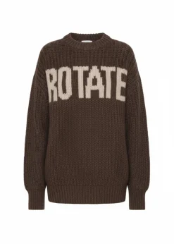 Dame Rotate Strik>KNITTED LOGO SWEATER