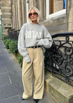 Dame Rotate Strik>Knitted Logo Sweater