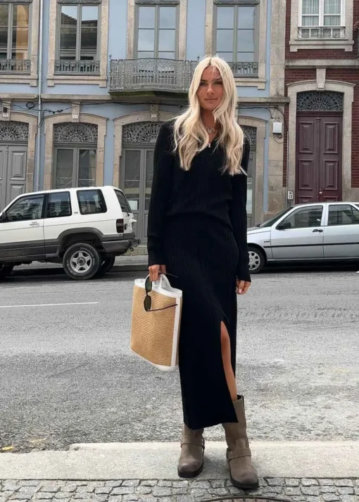 Dame Modström Strik>KrissaMD zip t-neck