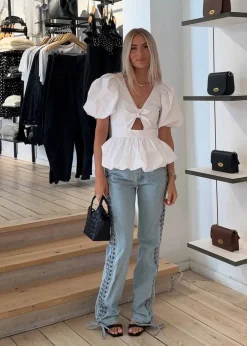 Dame Rotate Jeans>Laced Straight Leg Jeans