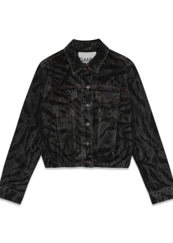 Dame Ganni Jakker>Lazer Denim Bomber Jacket