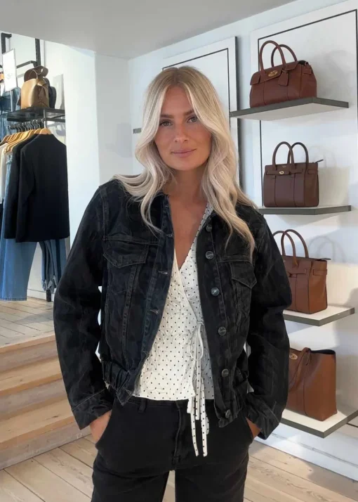Dame Ganni Jakker>Lazer Denim Bomber Jacket