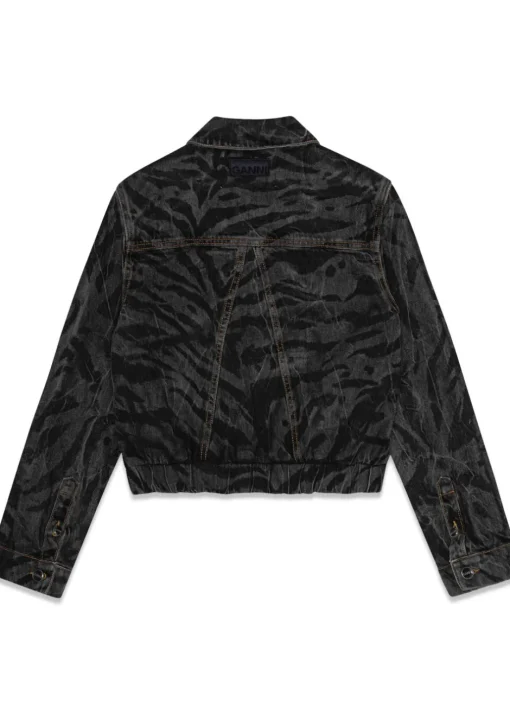 Dame Ganni Jakker>Lazer Denim Bomber Jacket