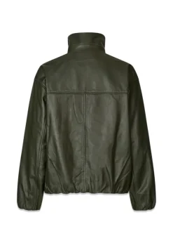 Dame Oval Square Jakker></noscript>Lenny Leather Jacket