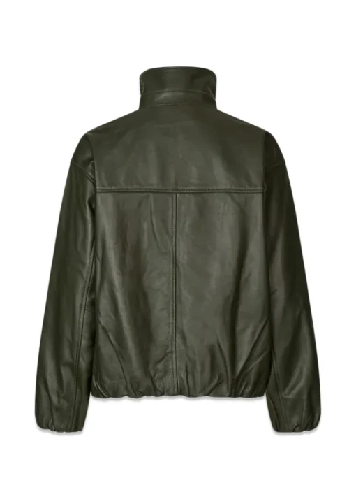 Dame Oval Square Jakker>Lenny Leather Jacket