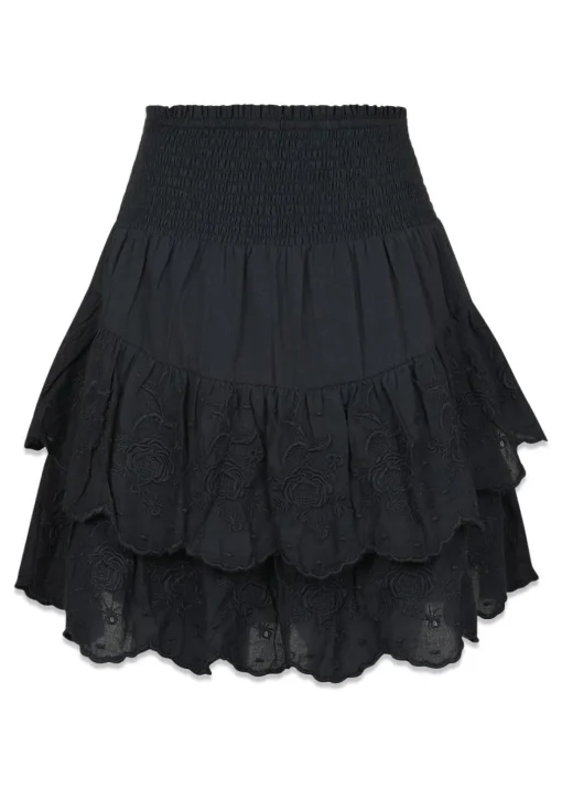 Dame Neo Noir Nederdele>Line Emb Skirt