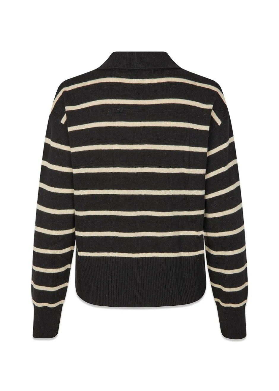 Dame Modström Strik>MalvaMD stripe polo