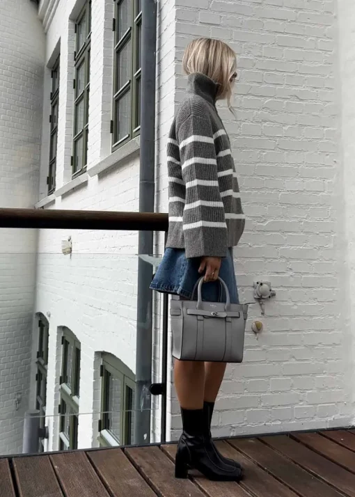 Dame Mulberry Tasker>Mini Zipped Bayswater Micro Classic Grai