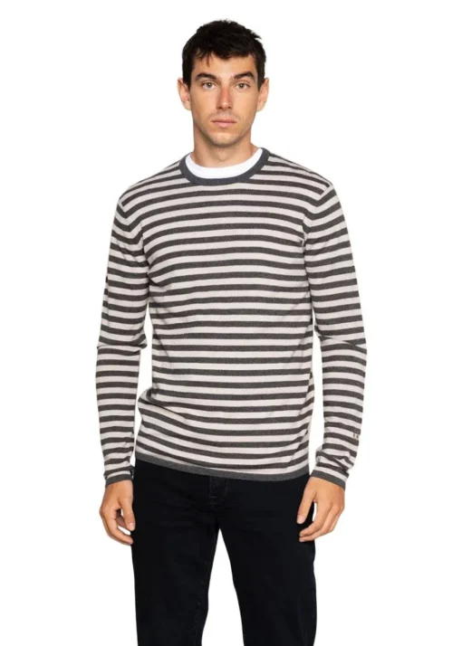 Mos Mosh Gallery Strik>MMGAdam Soft Stripe Knit